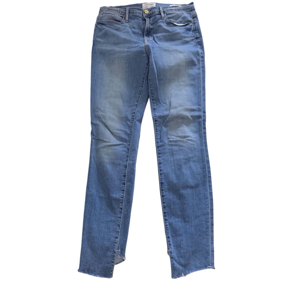 Frame Denim Le High Skinny Cascade Hem Bennett Size 28 - Picture 10 of 11